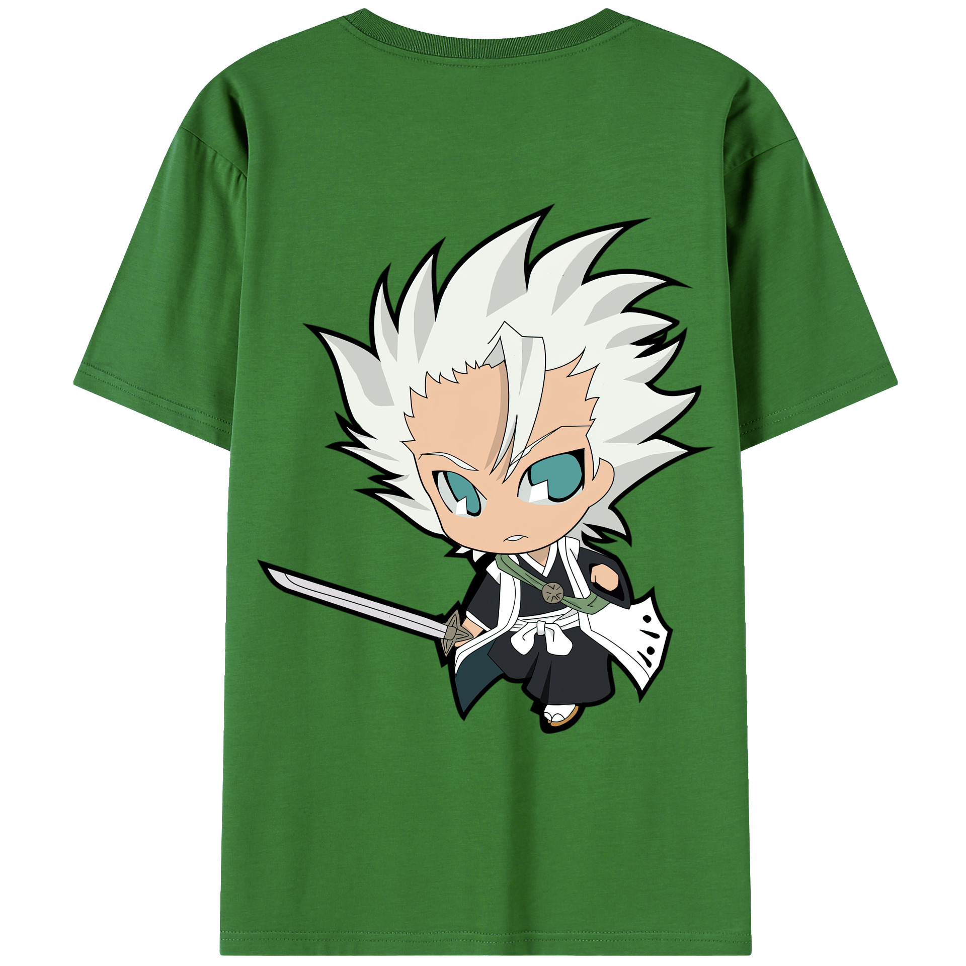 （画像用） ブリーチ 日番谷冬獅郎（ひつがや とうしろう） BLEACH Hitsugaya Toushirou レディース半袖Tシャツ(バックプリント)